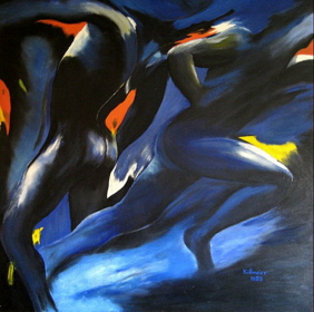 Bewegung  90 x 90 cm